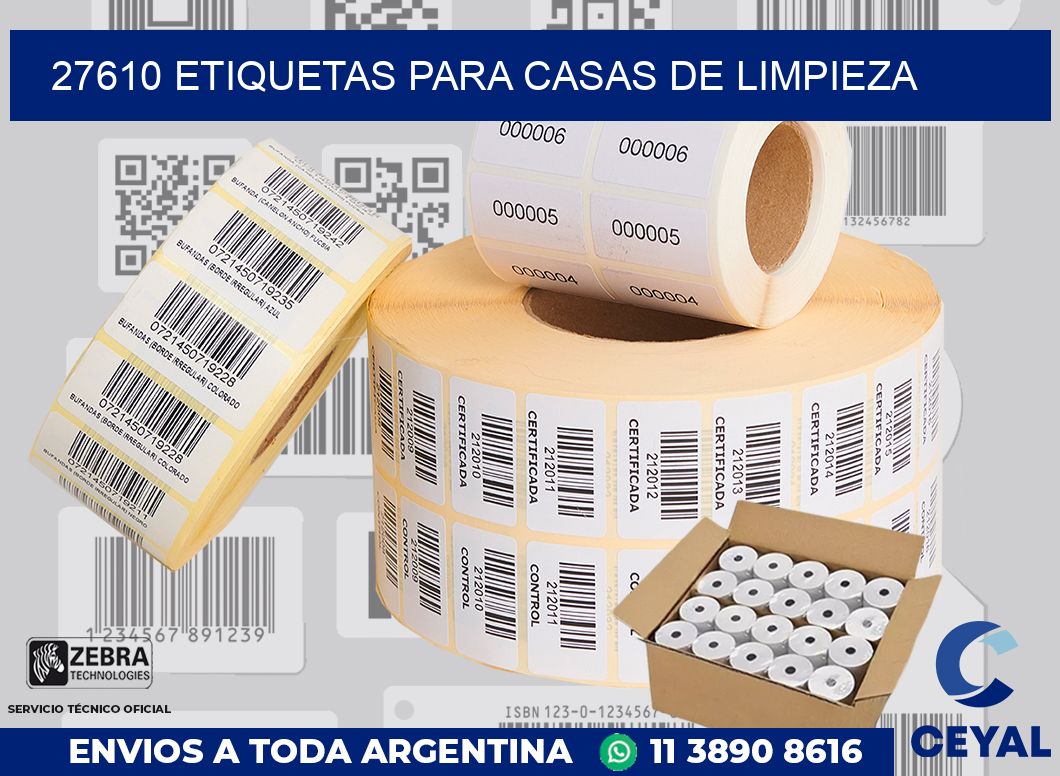 27610 ETIQUETAS PARA CASAS DE LIMPIEZA