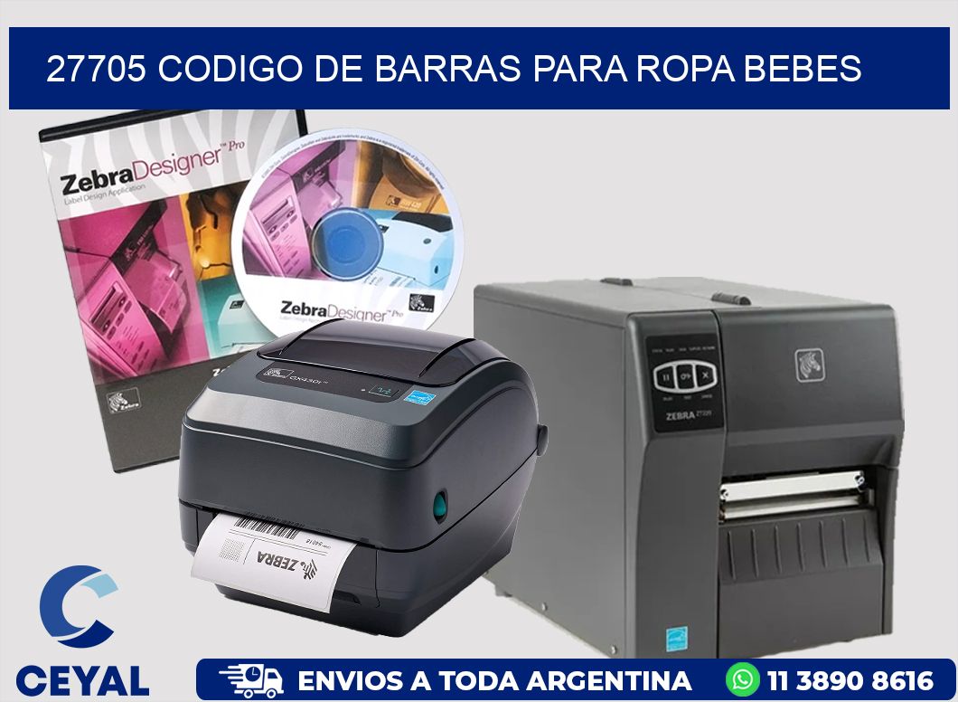 27705 CODIGO DE BARRAS PARA ROPA BEBES