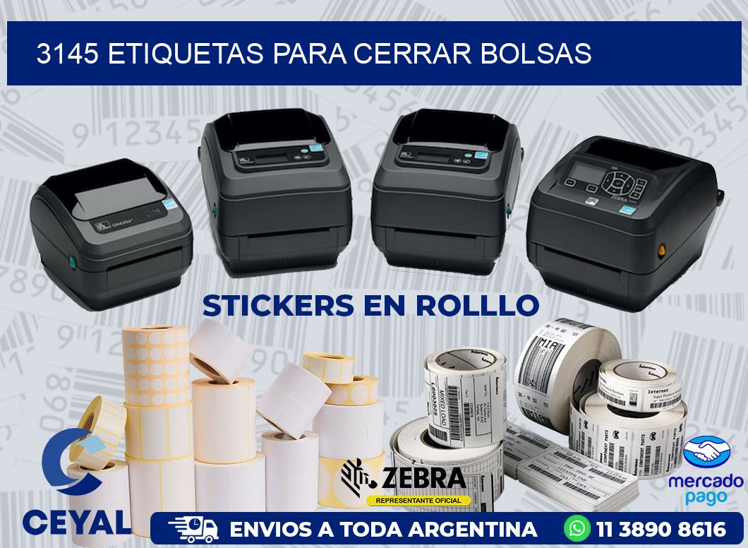 3145 ETIQUETAS PARA CERRAR BOLSAS