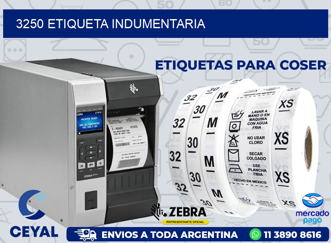 3250 ETIQUETA INDUMENTARIA