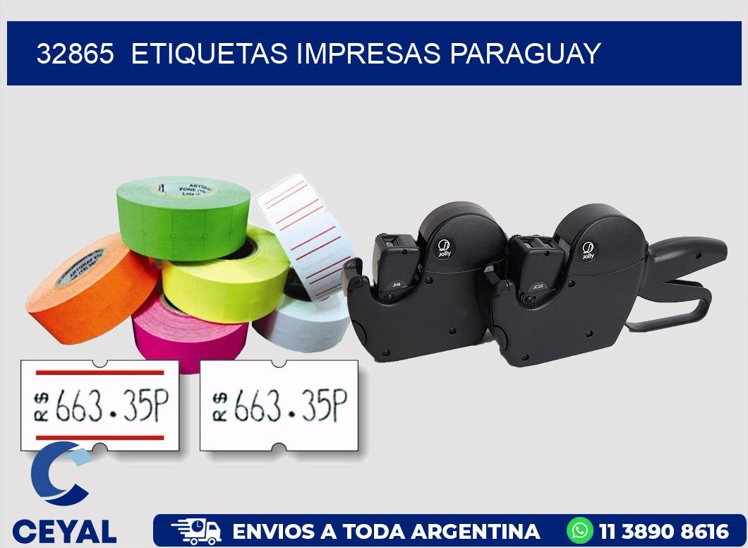 32865  ETIQUETAS IMPRESAS PARAGUAY