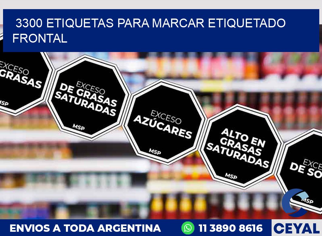 3300 ETIQUETAS PARA MARCAR ETIQUETADO FRONTAL