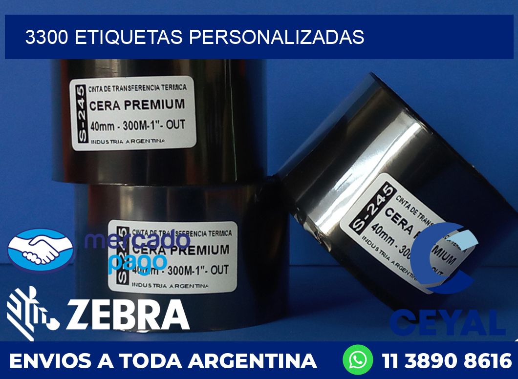 3300 ETIQUETAS PERSONALIZADAS