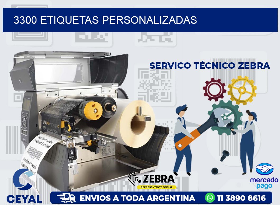 3300 ETIQUETAS PERSONALIZADAS