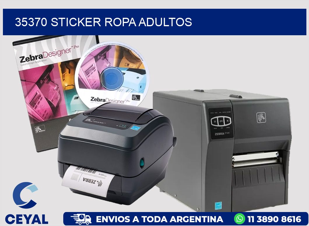 35370 STICKER ROPA ADULTOS