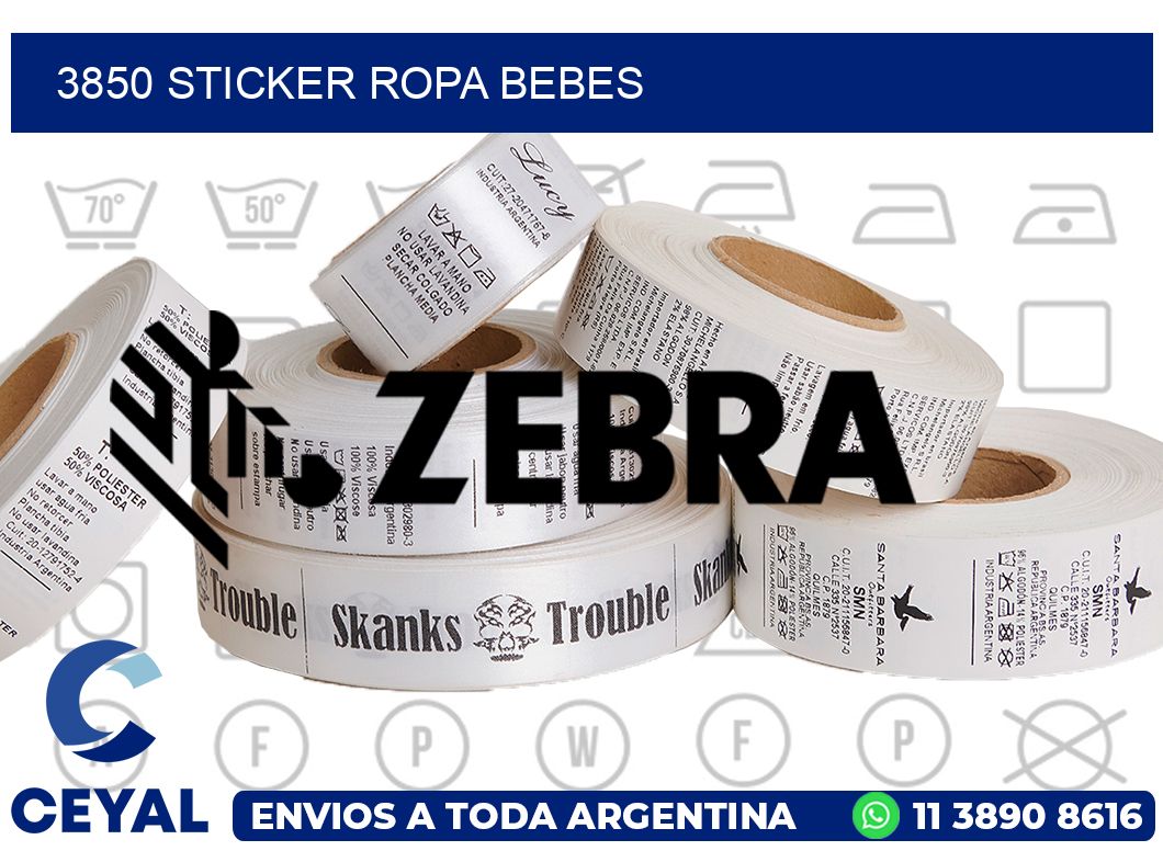3850 STICKER ROPA BEBES