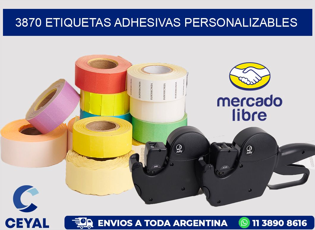 3870 ETIQUETAS ADHESIVAS PERSONALIZABLES