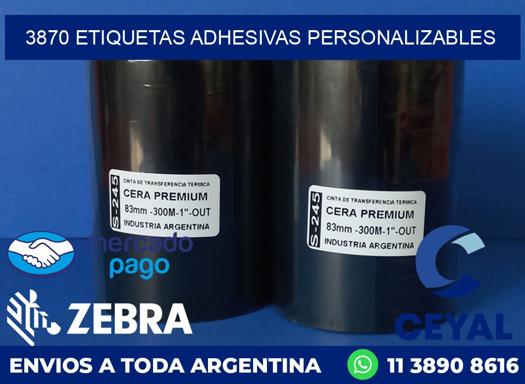 3870 ETIQUETAS ADHESIVAS PERSONALIZABLES