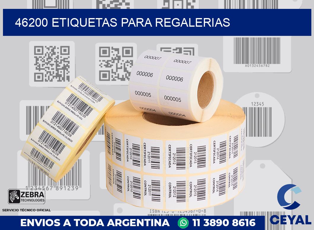 46200 ETIQUETAS PARA REGALERIAS