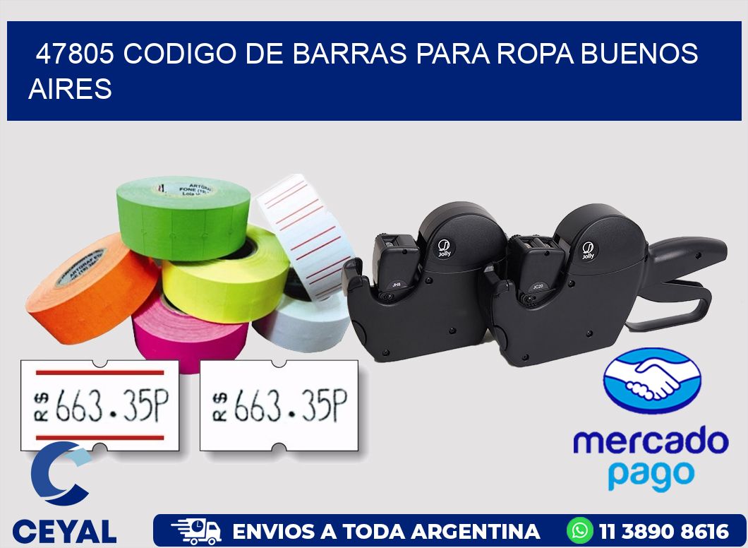 47805 CODIGO DE BARRAS PARA ROPA BUENOS AIRES
