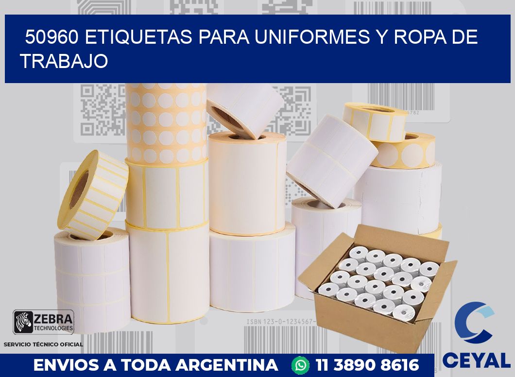 50960 ETIQUETAS PARA UNIFORMES Y ROPA DE TRABAJO