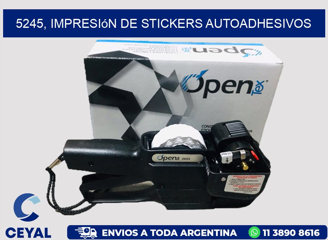 5245, impresión de stickers autoadhesivos