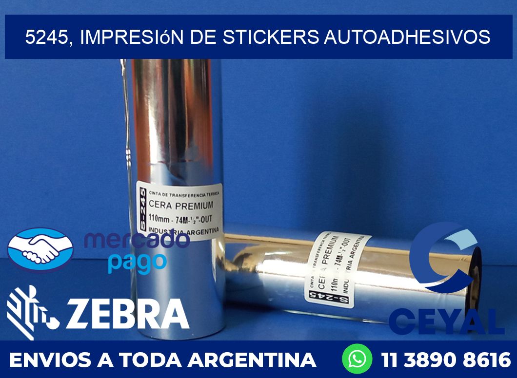 5245, impresión de stickers autoadhesivos