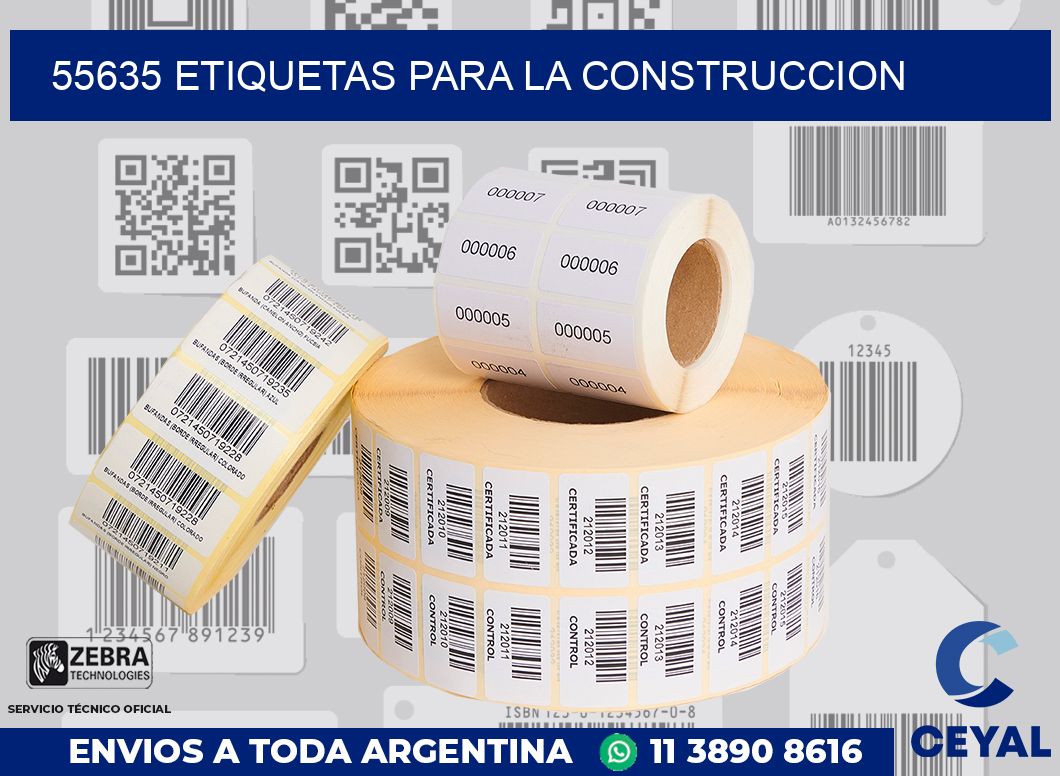 55635 ETIQUETAS PARA LA CONSTRUCCION