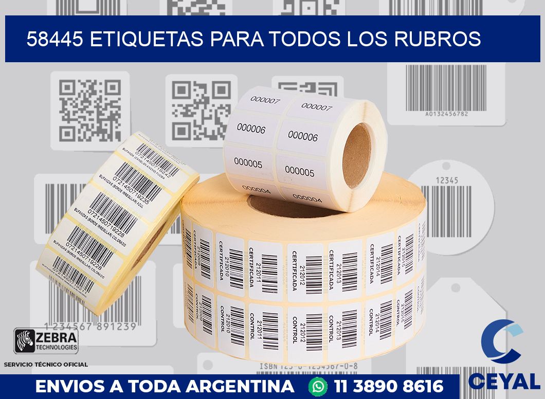 58445 ETIQUETAS PARA TODOS LOS RUBROS