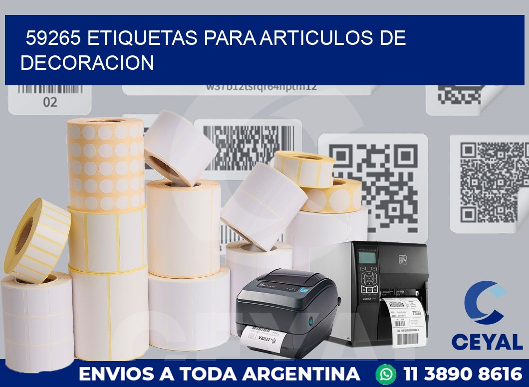59265 ETIQUETAS PARA ARTICULOS DE DECORACION