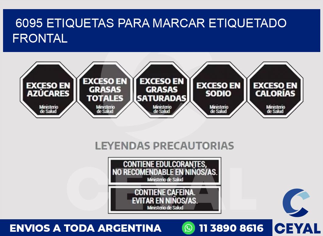 6095 ETIQUETAS PARA MARCAR ETIQUETADO FRONTAL