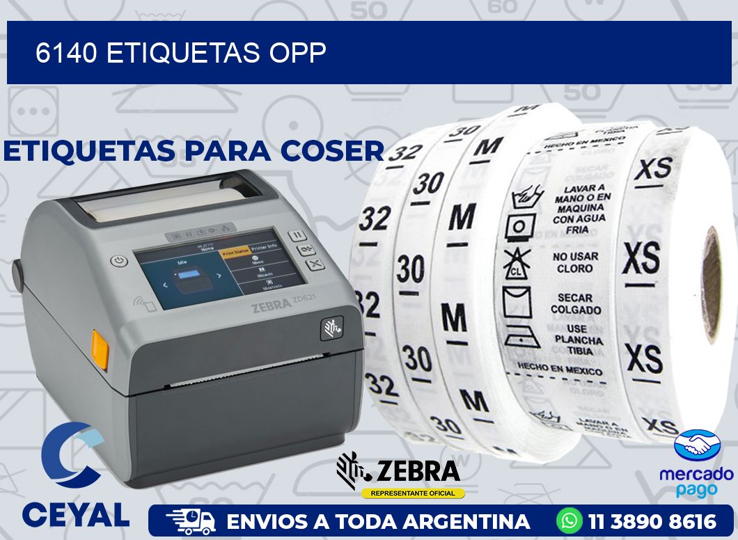 6140 ETIQUETAS OPP