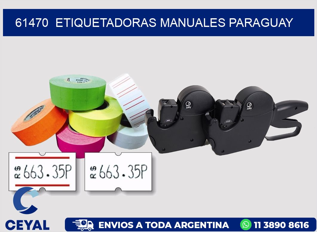 61470  ETIQUETADORAS MANUALES PARAGUAY