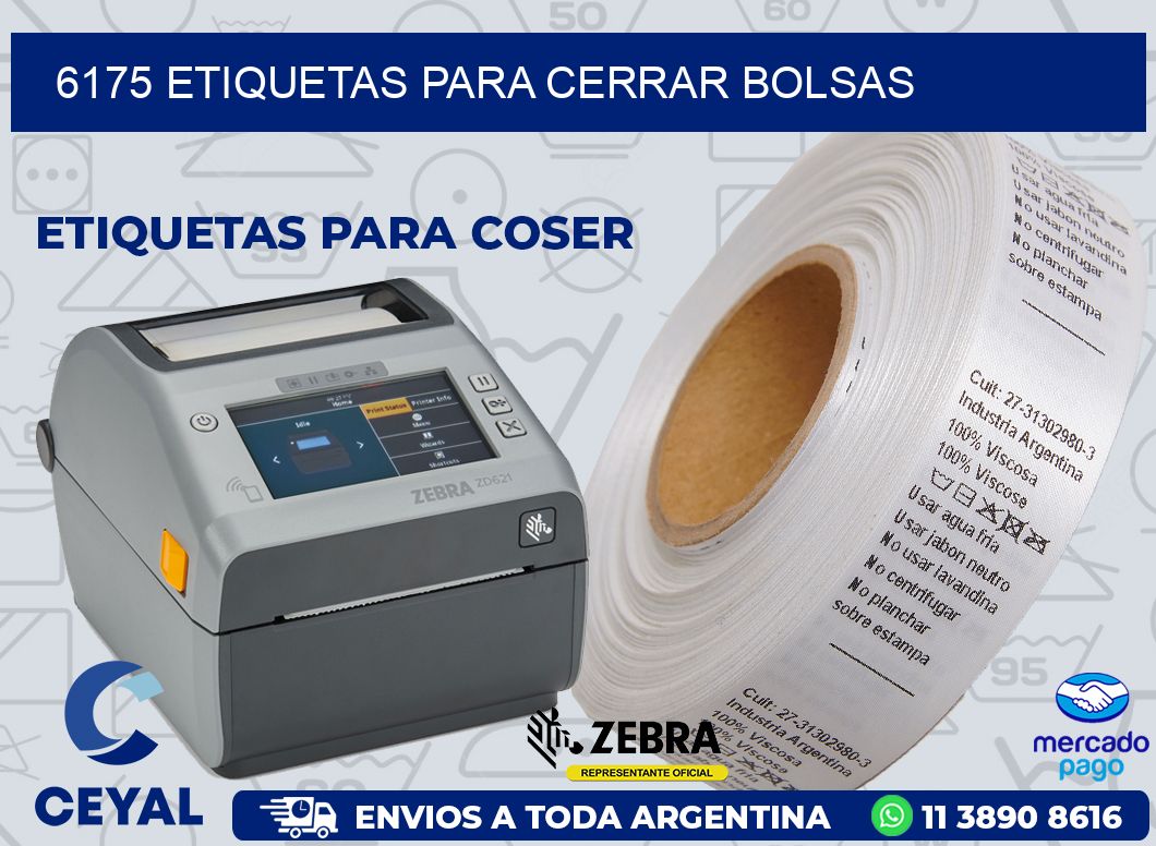 6175 ETIQUETAS PARA CERRAR BOLSAS