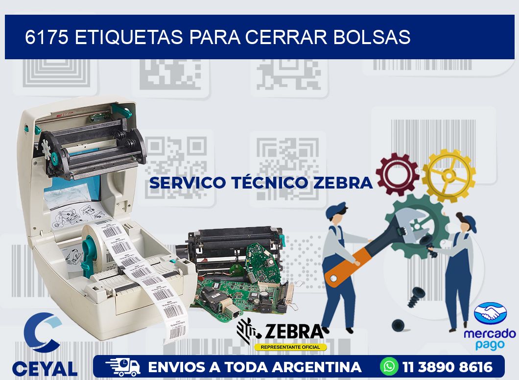 6175 ETIQUETAS PARA CERRAR BOLSAS