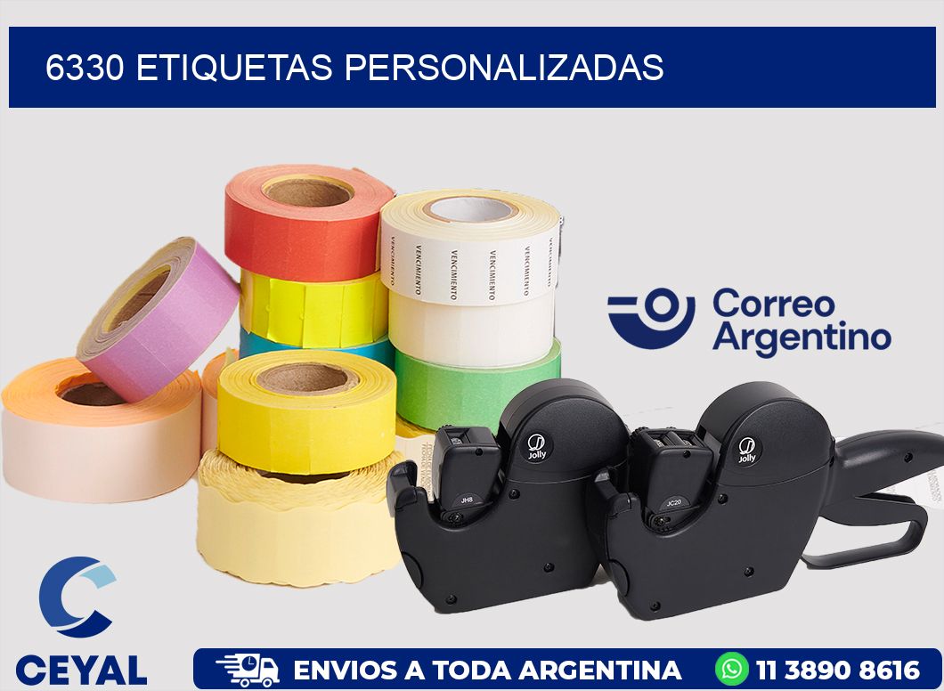 6330 ETIQUETAS PERSONALIZADAS