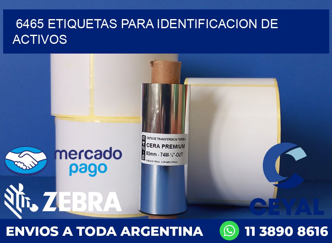6465 ETIQUETAS PARA IDENTIFICACION DE ACTIVOS