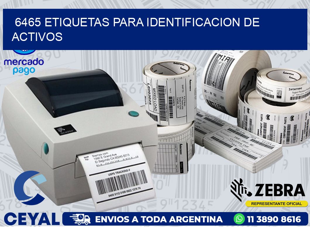 6465 ETIQUETAS PARA IDENTIFICACION DE ACTIVOS