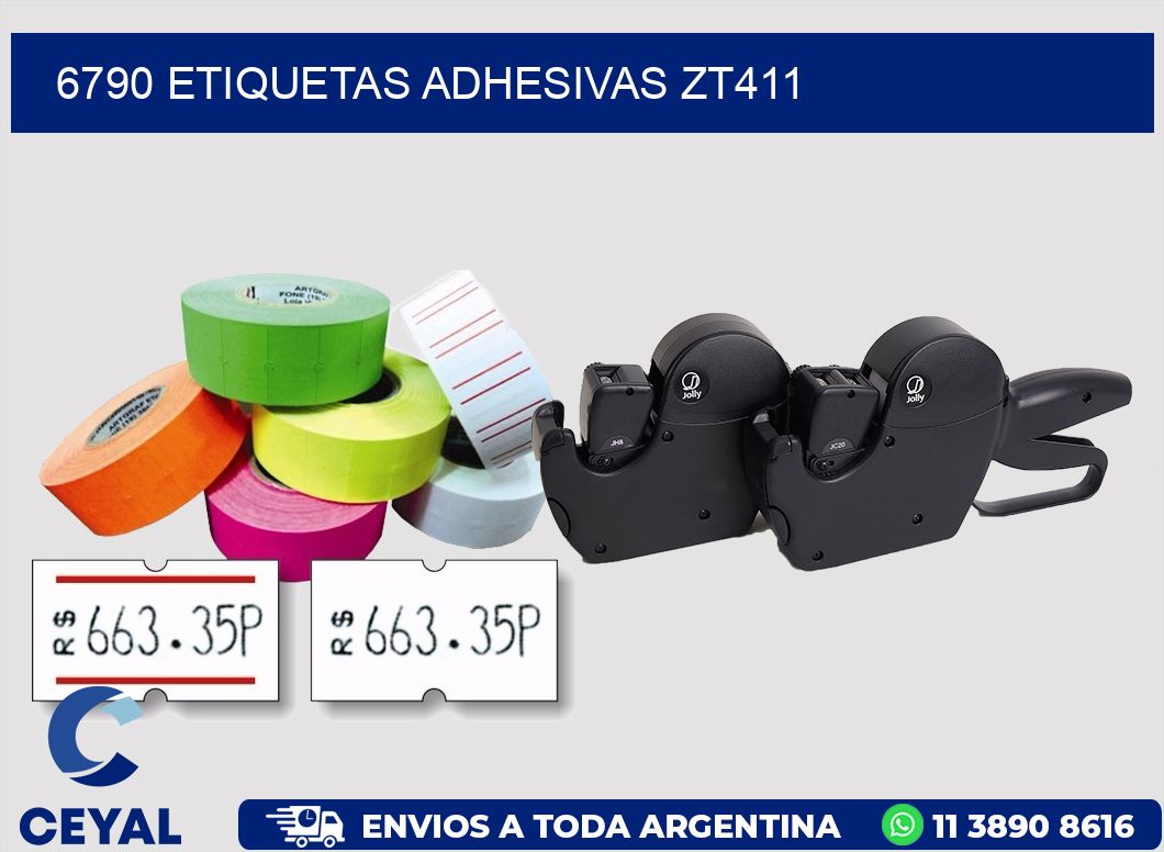 6790 ETIQUETAS ADHESIVAS ZT411