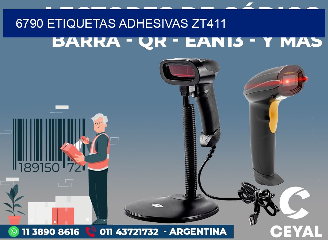 6790 ETIQUETAS ADHESIVAS ZT411