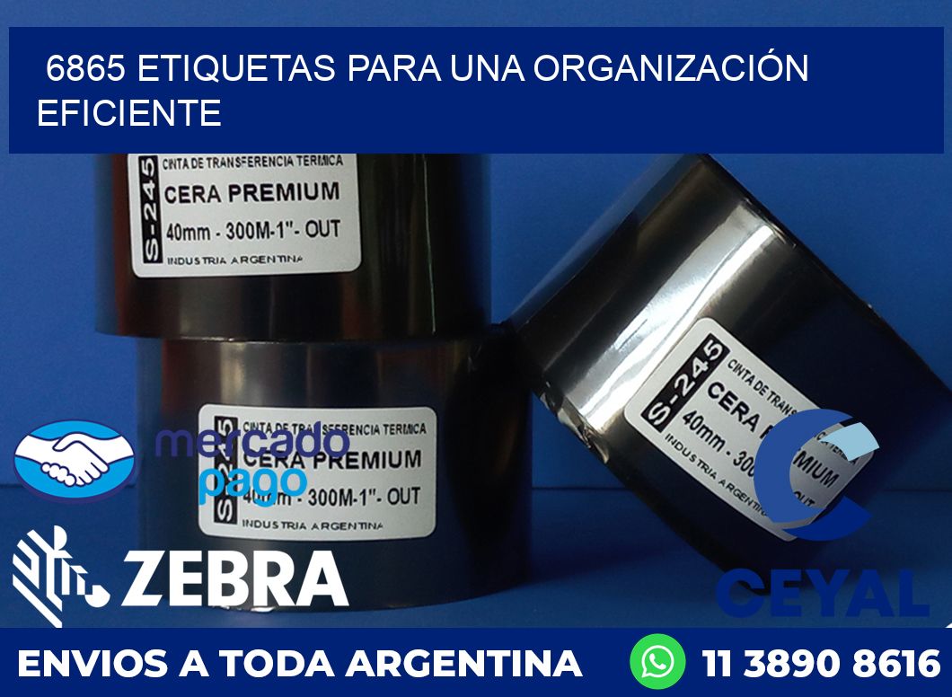 6865 ETIQUETAS PARA UNA ORGANIZACIÓN EFICIENTE