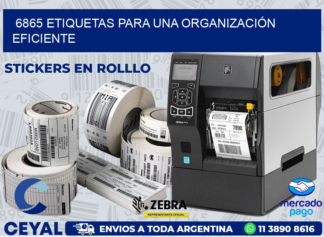 6865 ETIQUETAS PARA UNA ORGANIZACIÓN EFICIENTE