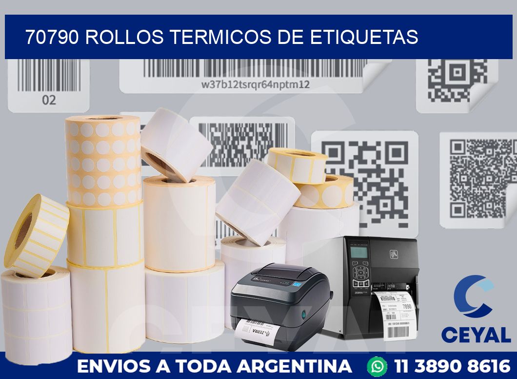 70790 ROLLOS TERMICOS DE ETIQUETAS