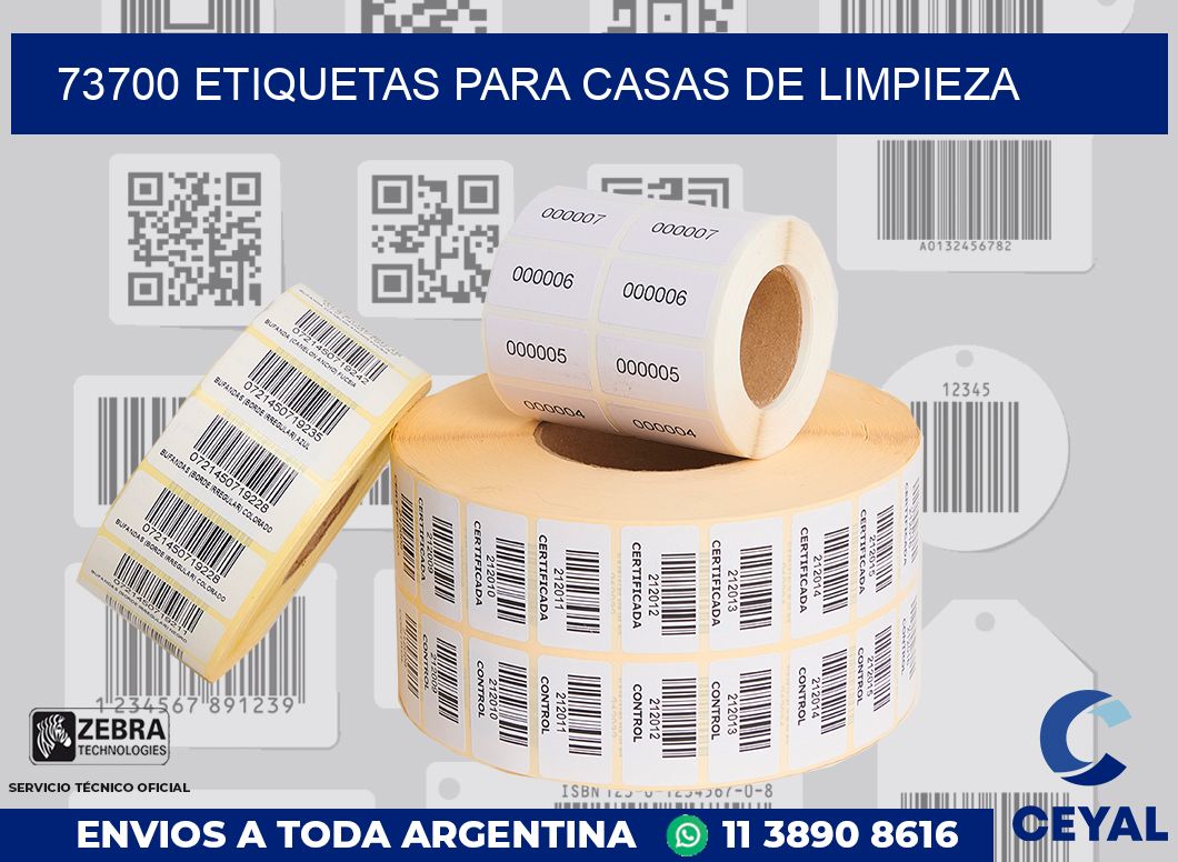 73700 ETIQUETAS PARA CASAS DE LIMPIEZA