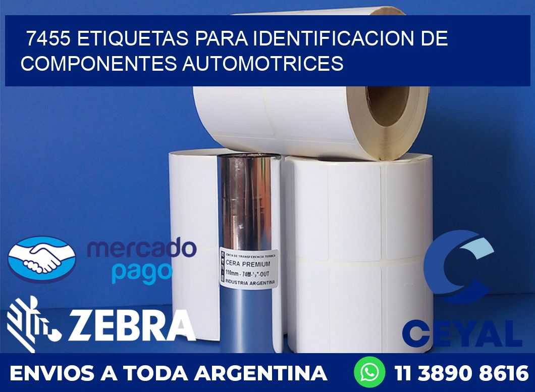 7455 ETIQUETAS PARA IDENTIFICACION DE COMPONENTES AUTOMOTRICES