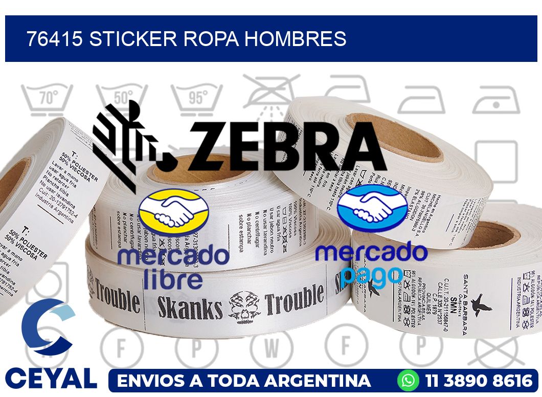 76415 STICKER ROPA HOMBRES