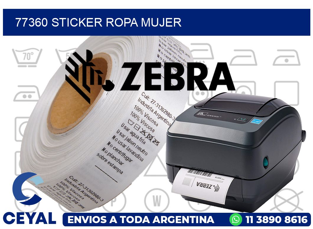 77360 STICKER ROPA MUJER