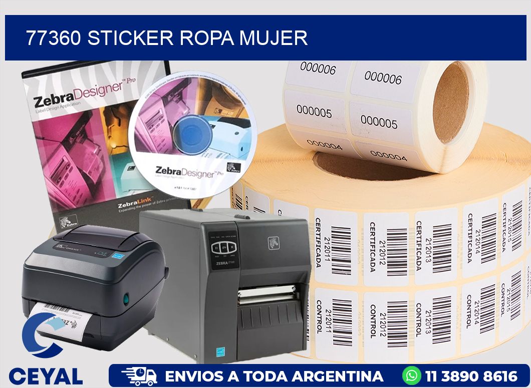 77360 STICKER ROPA MUJER