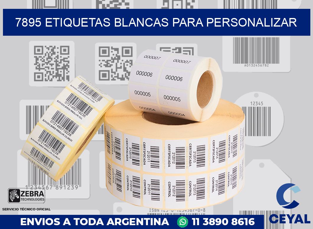 7895 ETIQUETAS BLANCAS PARA PERSONALIZAR