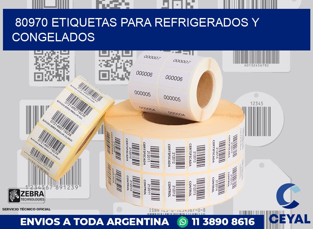 80970 ETIQUETAS PARA REFRIGERADOS Y CONGELADOS