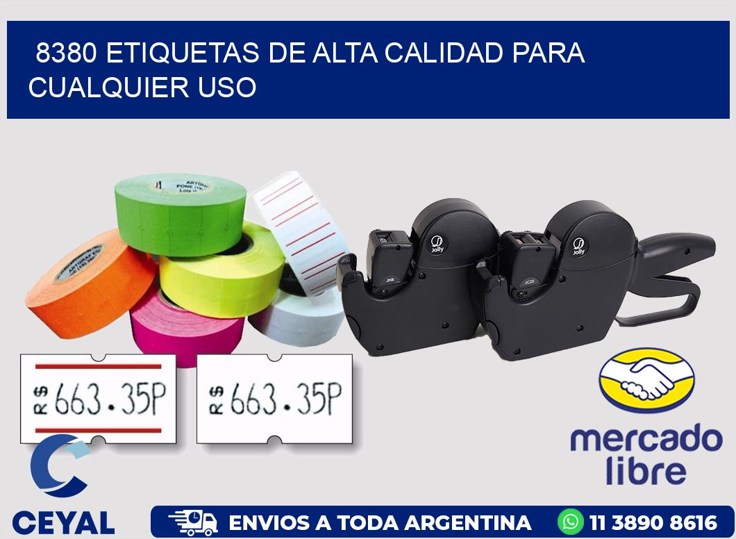 8380 ETIQUETAS DE ALTA CALIDAD PARA CUALQUIER USO