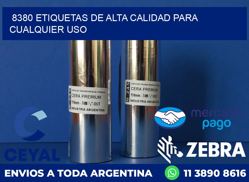 8380 ETIQUETAS DE ALTA CALIDAD PARA CUALQUIER USO