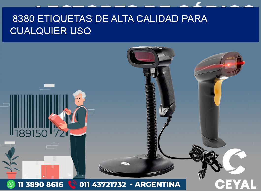 8380 ETIQUETAS DE ALTA CALIDAD PARA CUALQUIER USO