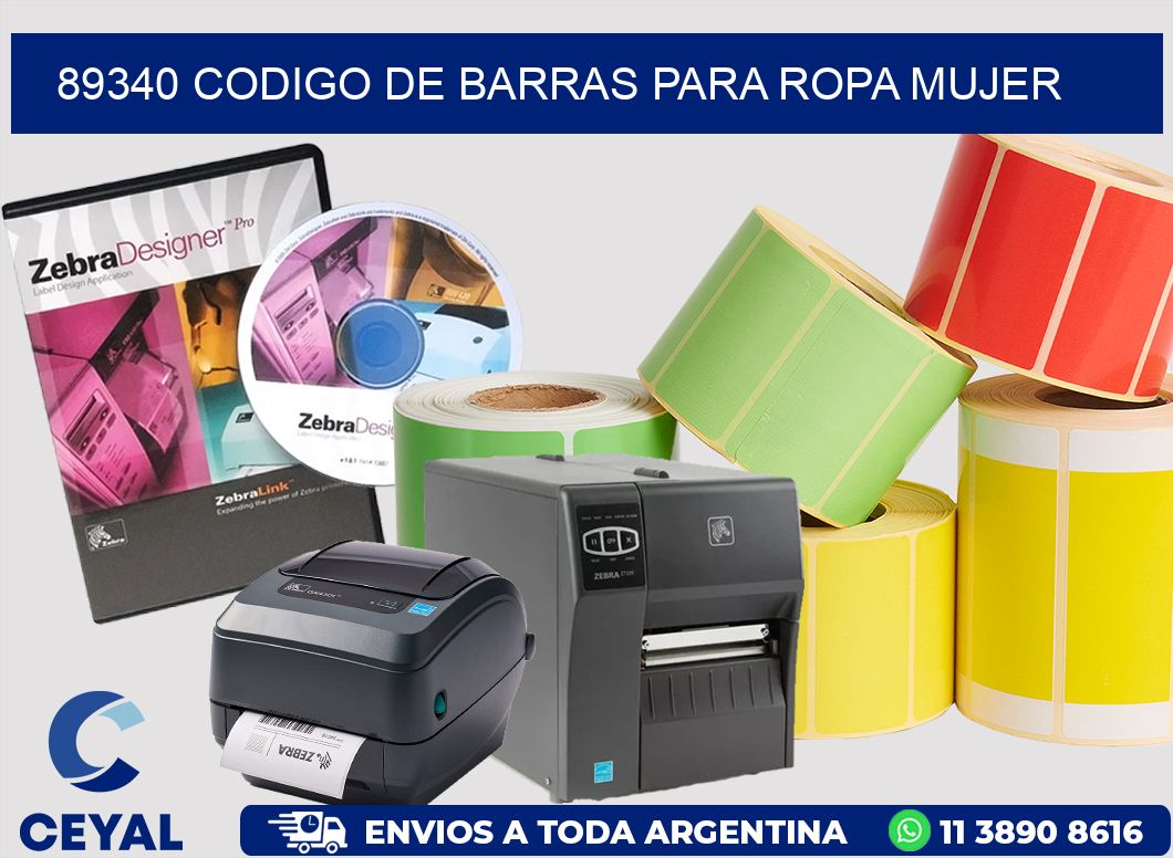 89340 CODIGO DE BARRAS PARA ROPA MUJER