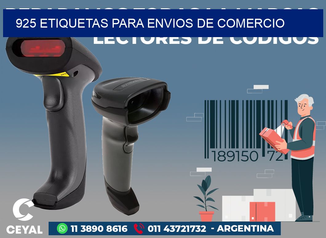 925 ETIQUETAS PARA ENVIOS DE COMERCIO