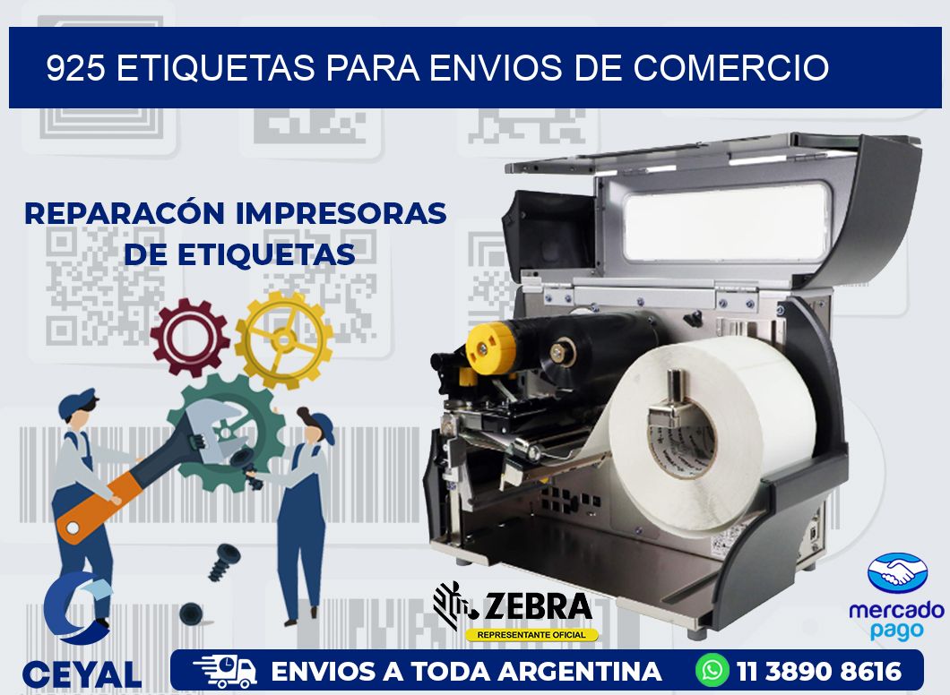 925 ETIQUETAS PARA ENVIOS DE COMERCIO
