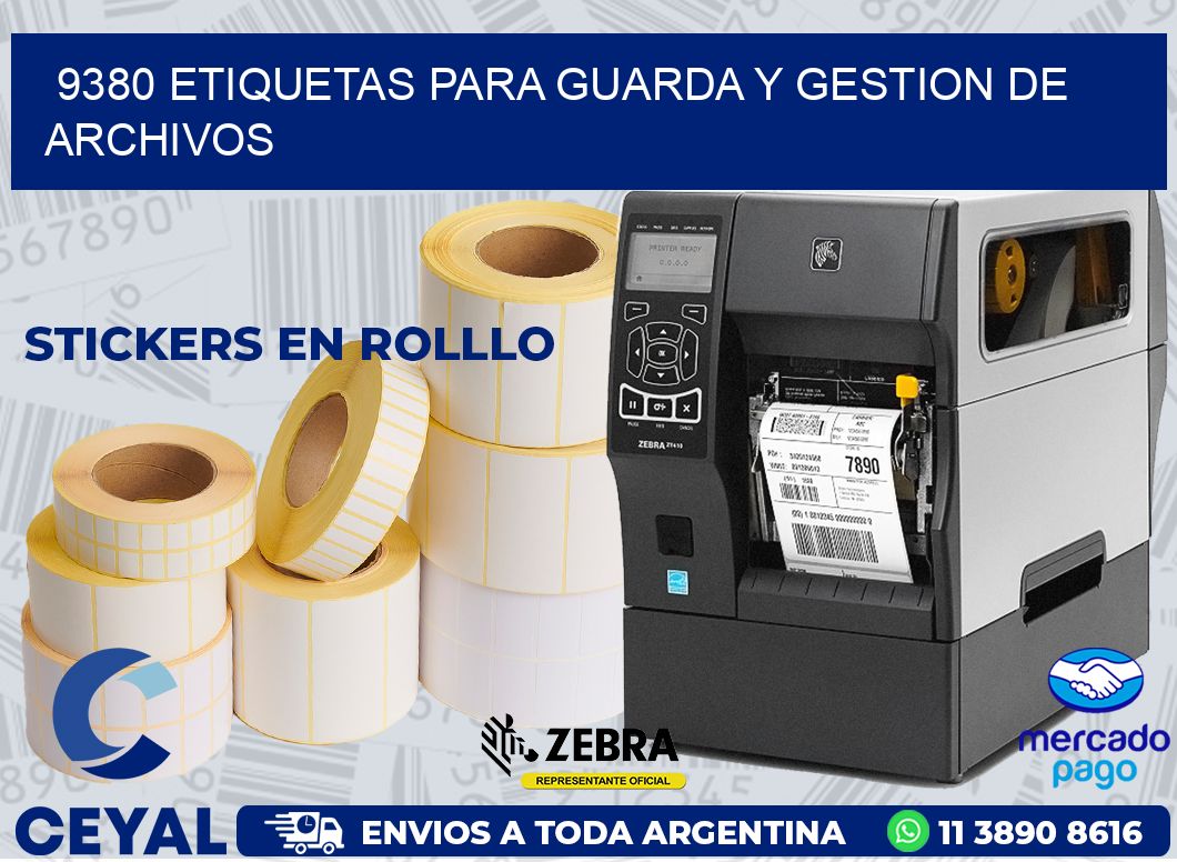 9380 ETIQUETAS PARA GUARDA Y GESTION DE ARCHIVOS