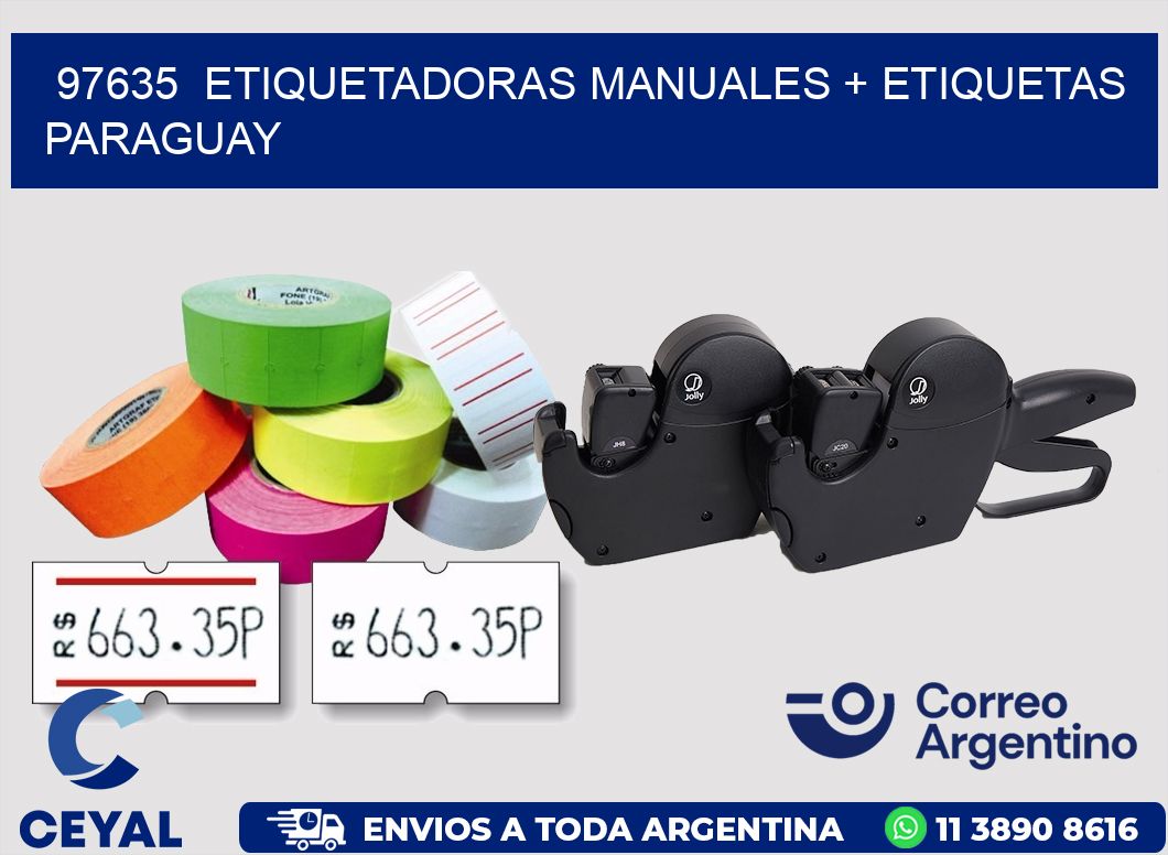 97635 ETIQUETADORAS MANUALES + ETIQUETAS PARAGUAY