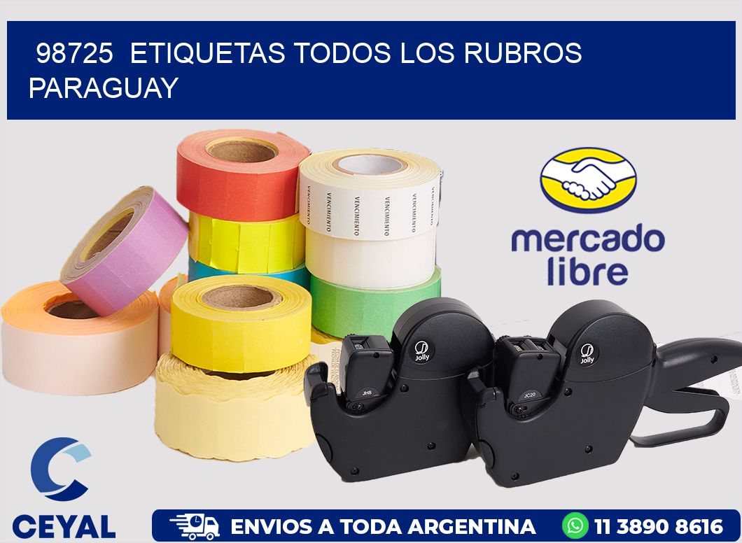 98725  ETIQUETAS TODOS LOS RUBROS PARAGUAY