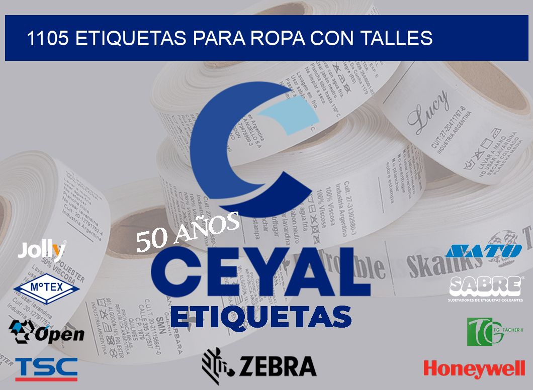 1105 ETIQUETAS PARA ROPA CON TALLES